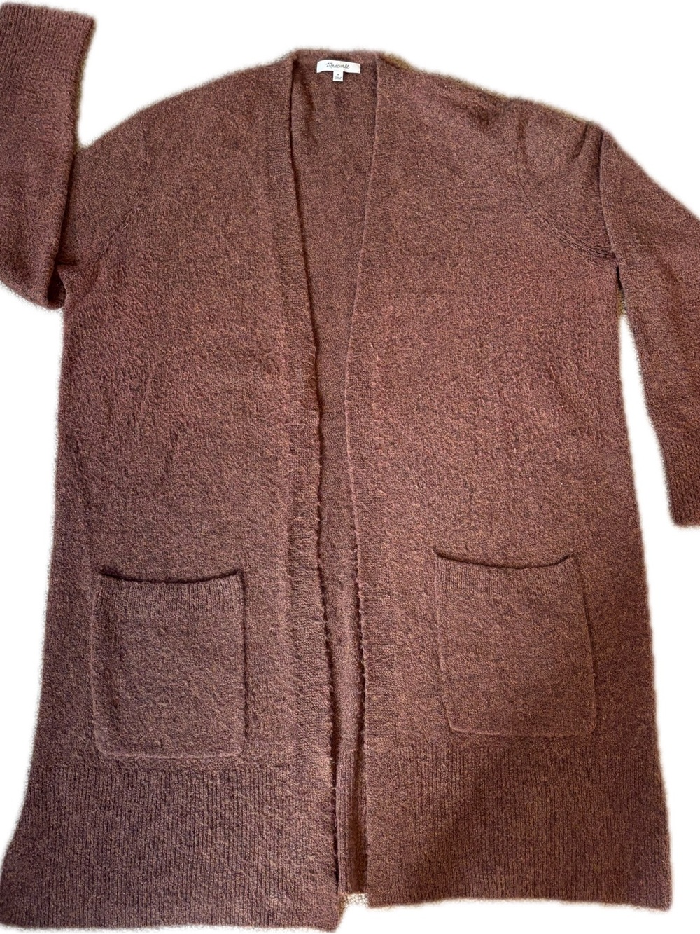Madewell Long Brown Cardigan Sweater - Alpaca Blend - Women’s Jacket Tunic